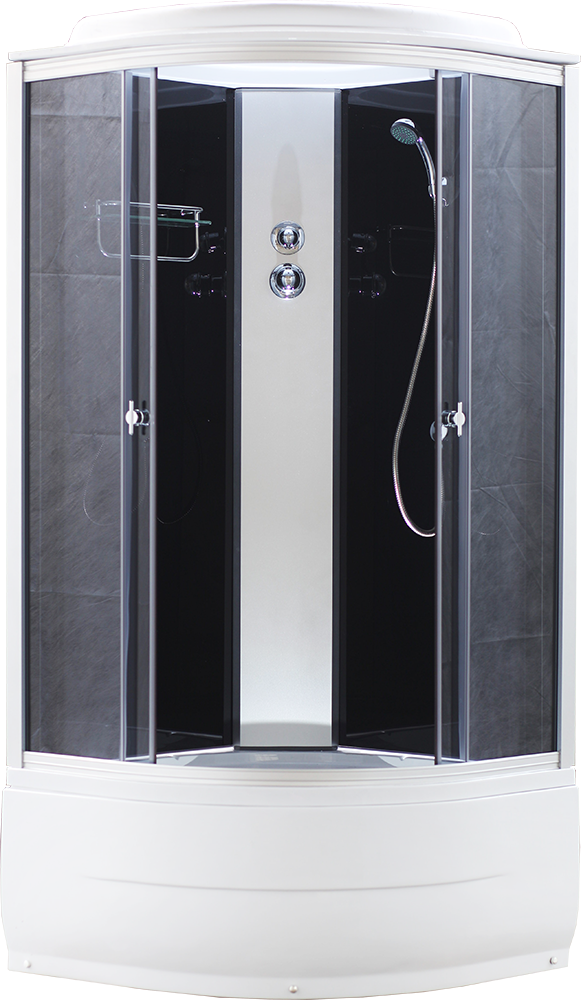 Душевая кабина Aquapulse 4002D grey black тонированное стекло 90*90*220