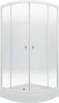 Душевой уголок Triton Лайт 90х90 А Градиент, Белый с поддоном +сифон D90мм