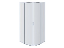 AQUATEK AQ NAA 2142-80 Душевой уголок 1/4 круга, двери раздвижные 800x800x2000, профиль хром, стекло прозрачное