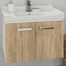 Тумба Comforty Рига 60 дуб сонома с раковиной Comforty 9335-60